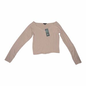 Wild Fable Long Sleeve Taupe Top